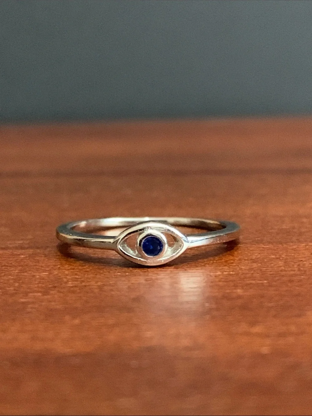 925 silver evil eye ring size 5.5